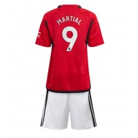 Echipament fotbal Manchester United Anthony Martial #9 Tricou Acasa 2023-24 pentru copii maneca scurta (+ Pantaloni scurti)